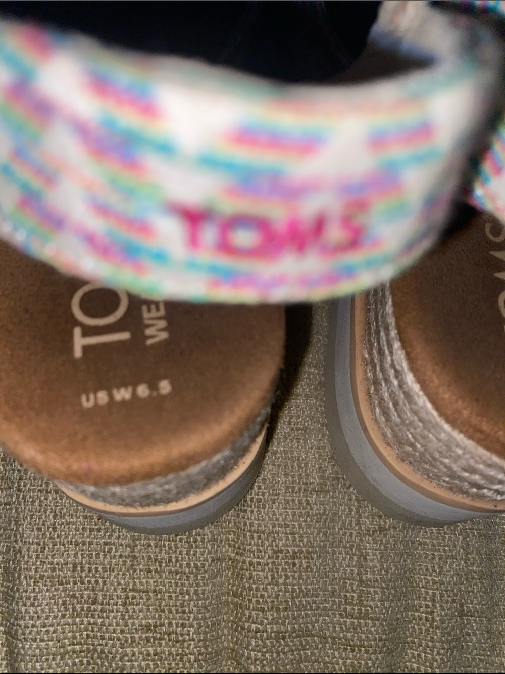 TOMS Dani Wedge Sandal  Size 6 1/2 - Picture 5 of 6